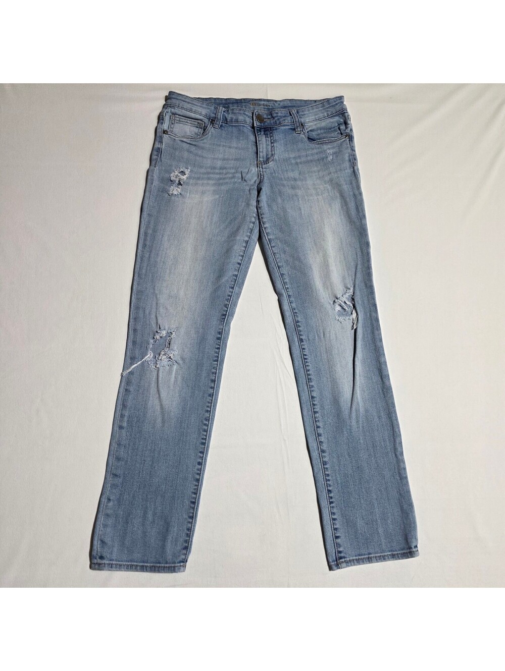 Kut from the Kloth Light Blue Distressed Skinny Jeans Size 6